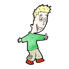 cartoon happy man