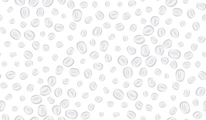 Vector seamless background of coffee beans. The pattern of coffee beans.