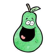 cartoon happy pear