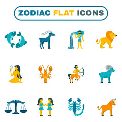 Obraz premium Zodiac Icon Flat