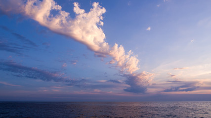 Wolkenformation im Abendhimmel