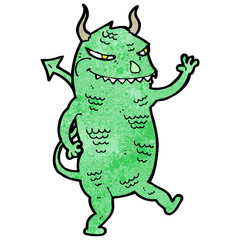 cartoon dancing monster