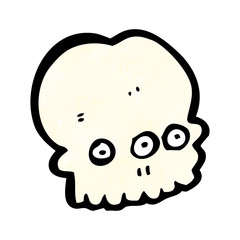 weird spooky skull cartoon