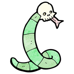 cartoon spooky snake