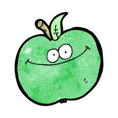 funny cartoon apple