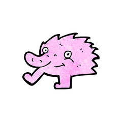 funny little monster cartoon