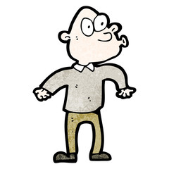 Obraz premium cartoon curious man