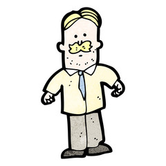 cartoon mustache man