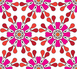 Vector seamless background. Concealedly ornament purple and yellow. Modern stylish texture. Repeating geometric shapes round shape.