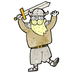 cartoon blond viking man