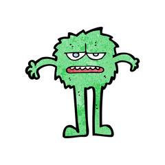 cartoon angry little monster