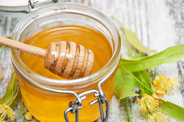 Jar with honey