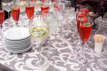 Strawberry punch and lemonade