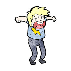 cartoon screaming blond person