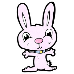 cartoon pink rabbit