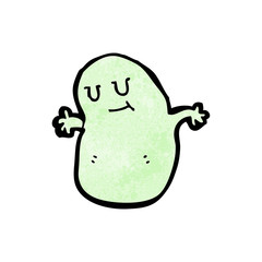 cartoon little blob monster