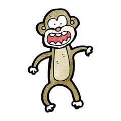 cartoon crazy monkey