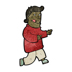cartoon pointing man
