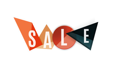 Sale word label banner