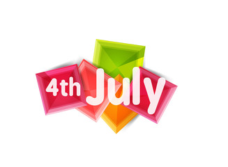 Fourth july geometric banner