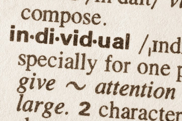 Dictionary definition of word individual