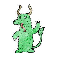 cartoon friendly monster