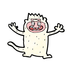 cartoon white monkey