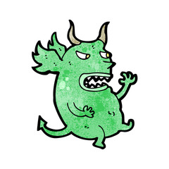 cartoon funny little monster