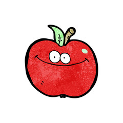 cartoon happy apple