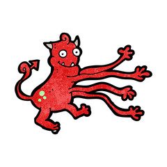 cartoon funny little monster