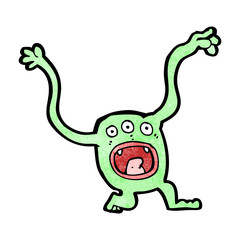 cartoon funny little monster