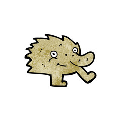 Retro cartoon with texture. Isolated on White.