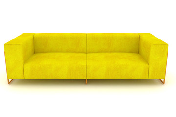 modern yellow sofa.