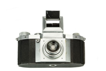 Close-up Of Retro Film Photo Camera Isolated