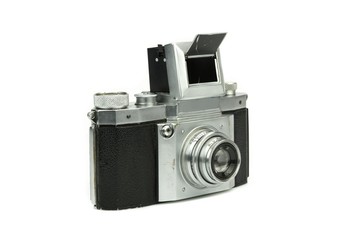 Close-up Of Retro Film Photo Camera Isolated