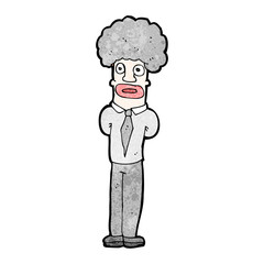cartoon boring office nerd