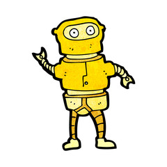 cartoon gold robot