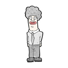 cartoon boring office guy