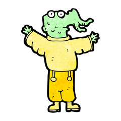 cartoon mutant space man