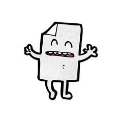 paper sheet cartoon character