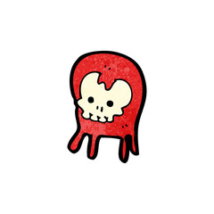 cartoon little skull monster