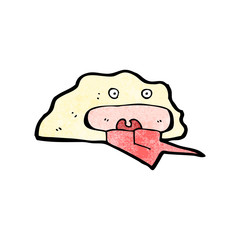 cartoon rock with face