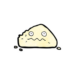 cartoon rock with face