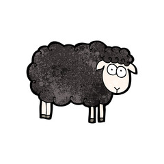 cartoon black sheep