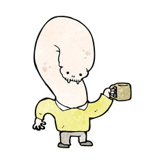 cartoon coffee monster