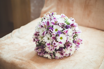 Bridal bouquet with summer coloring