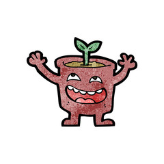 flowerpot cartoon character