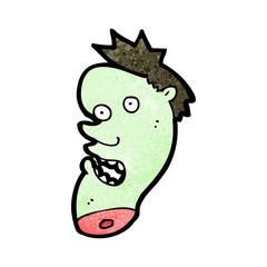 cartoon zombie head