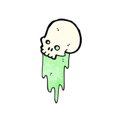 cartoon gross skull