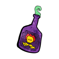 cartoon poison bottle